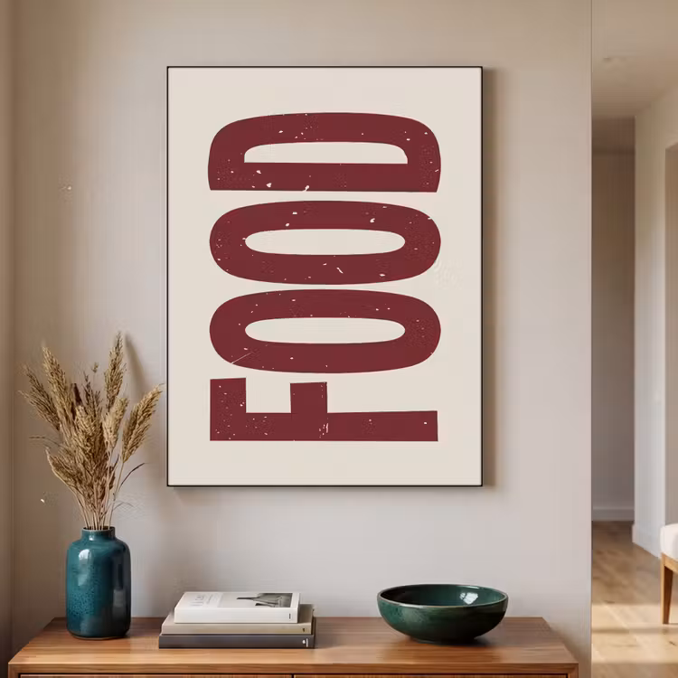 Art Frame - Eten - Japandi - Rood - Decoratie — 4