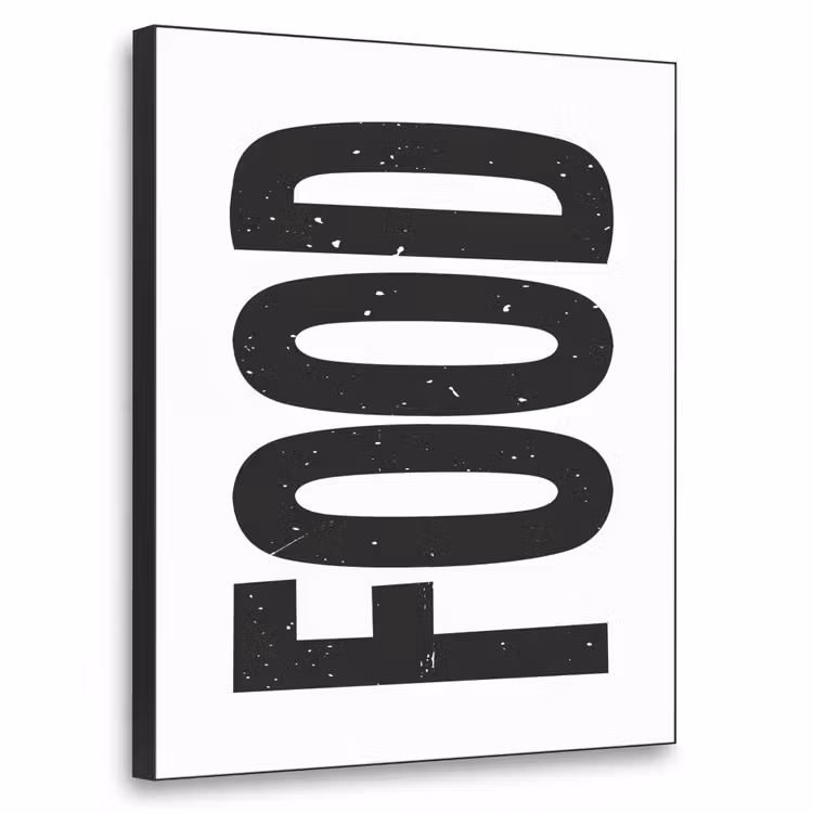 Art Frame - Food - Zwart - Wit - Decoratie — 1