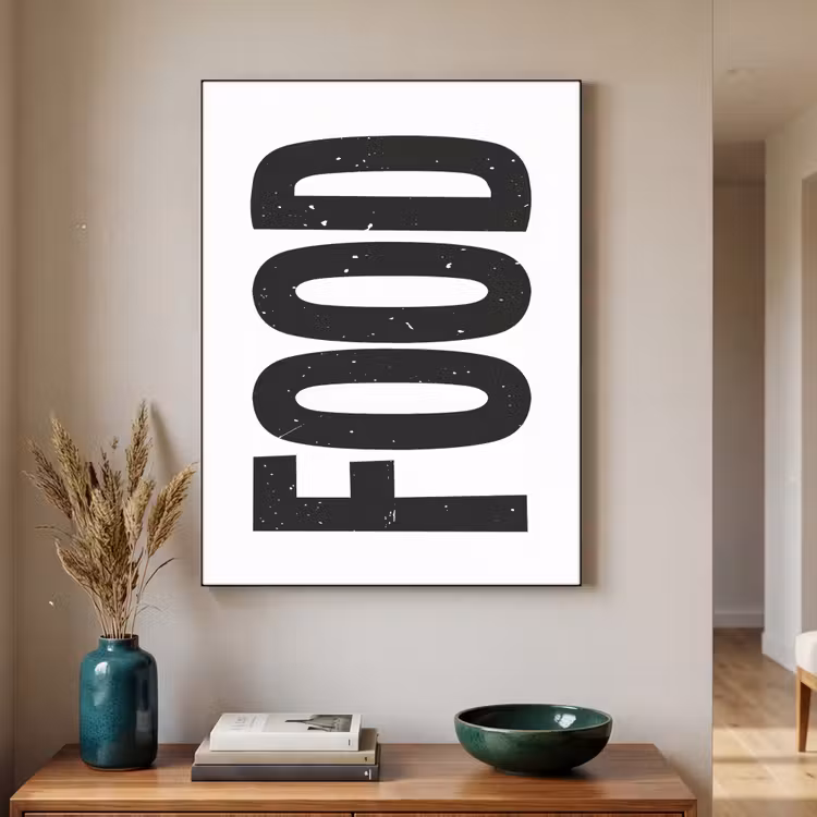 Art Frame - Food - Zwart - Wit - Decoratie — 4