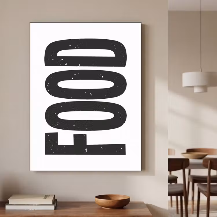 Art Frame - Food - Zwart - Wit - Decoratie — 7
