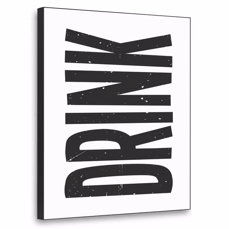 Art Frame - Drink - Zwart - Wit - Decoratie — 1