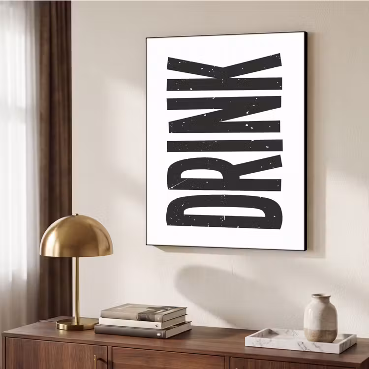 Art Frame - Drink - Zwart - Wit - Decoratie — 10