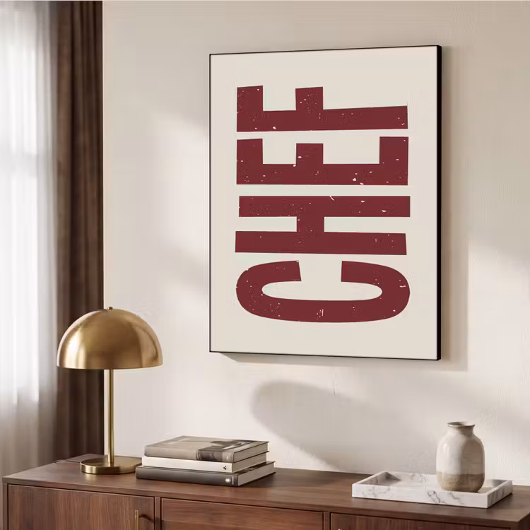 Art Frame - Chef - Rood - Japandi - Vintage — 10