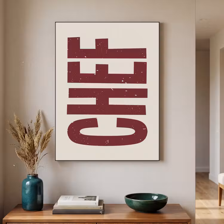 Art Frame - Chef - Rood - Japandi - Vintage — 3