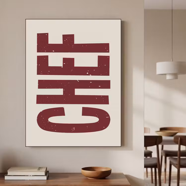 Art Frame - Chef - Rood - Japandi - Vintage — 7