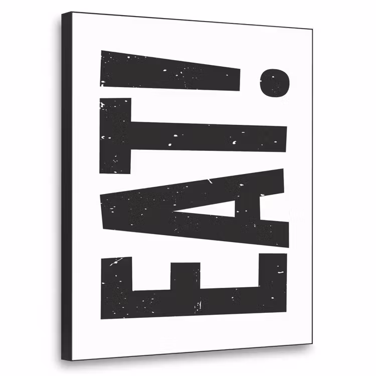 Art Frame - Decoratie - Eten - Zwart - Wit — 1