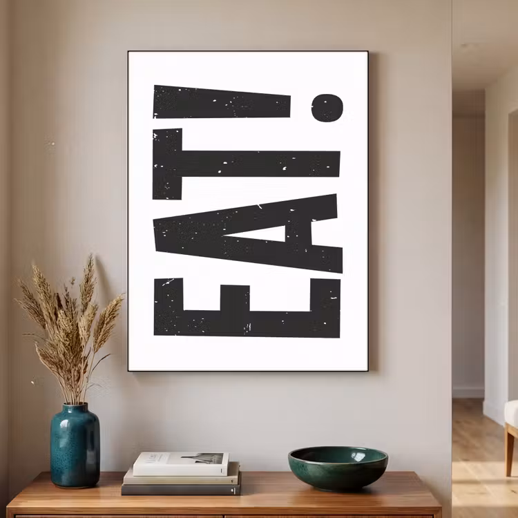 Art Frame - Decoratie - Eten - Zwart - Wit — 3
