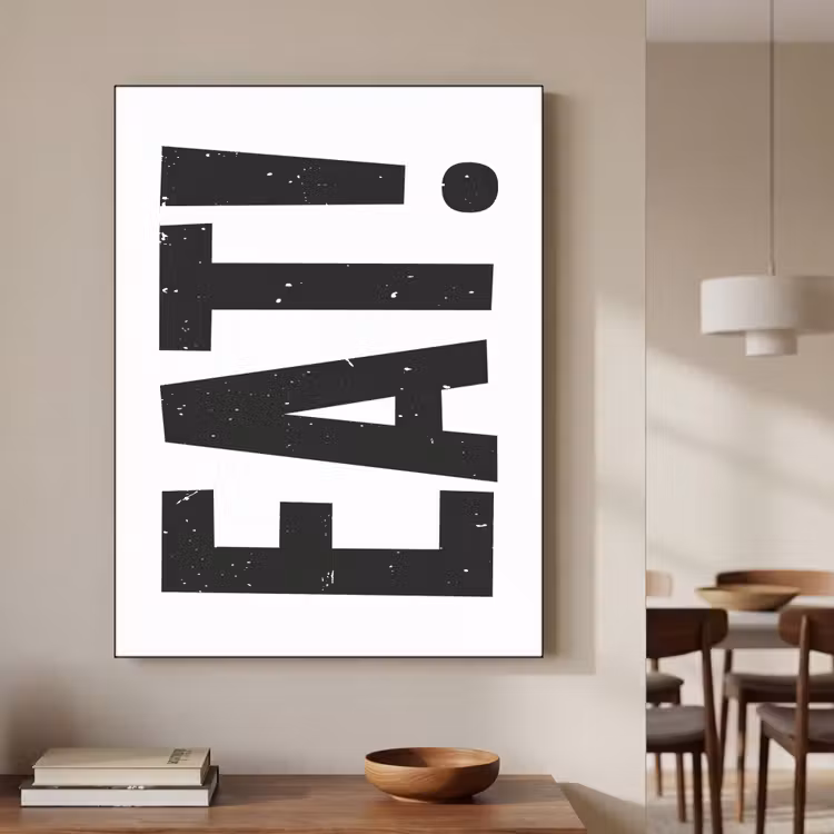 Art Frame - Decoratie - Eten - Zwart - Wit — 7