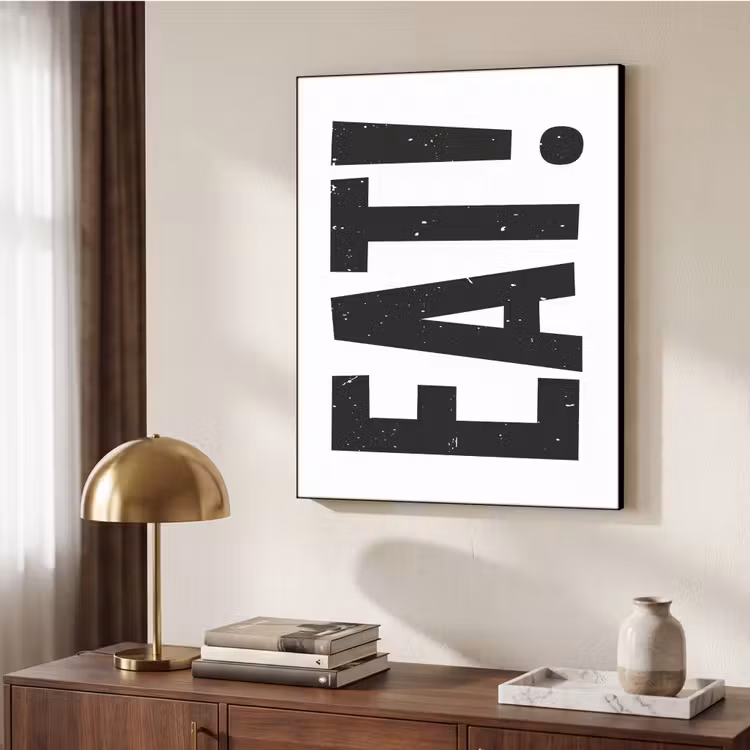 Art Frame - Decoratie - Eten - Zwart - Wit — 9