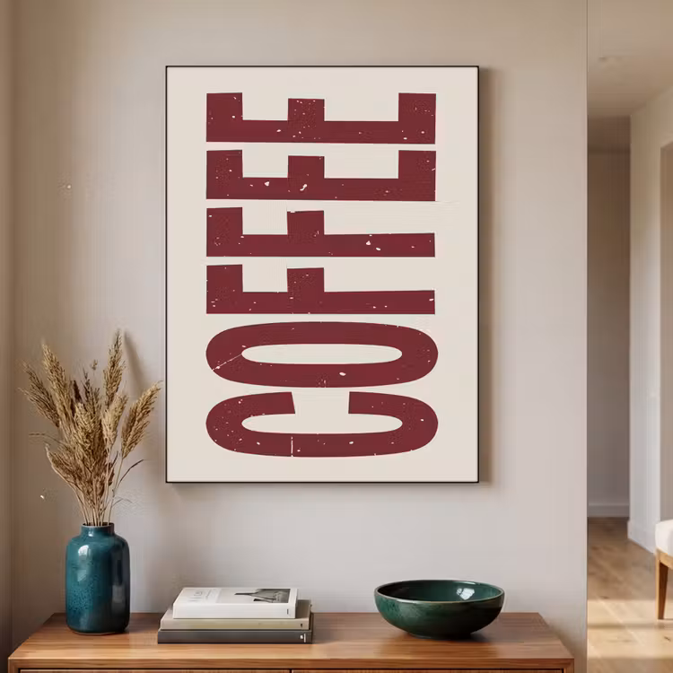 Art Frame - Koffie -Japandi - Rood - Vintage — 3