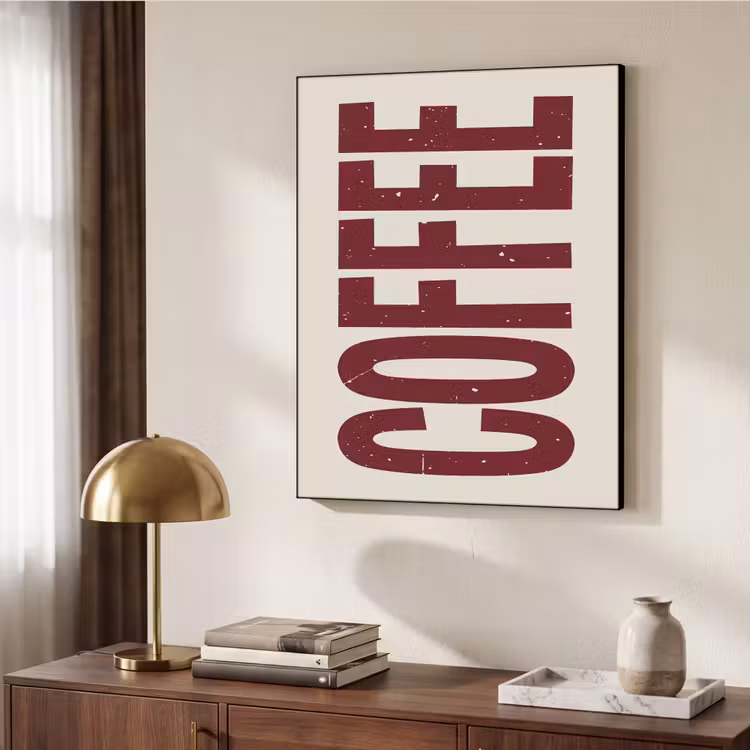 Art Frame - Koffie -Japandi - Rood - Vintage — 9