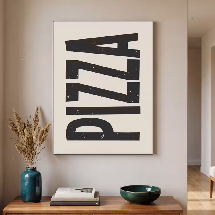 Art Frame - Pizza - Decoratie - Japandi - Vintage — 4