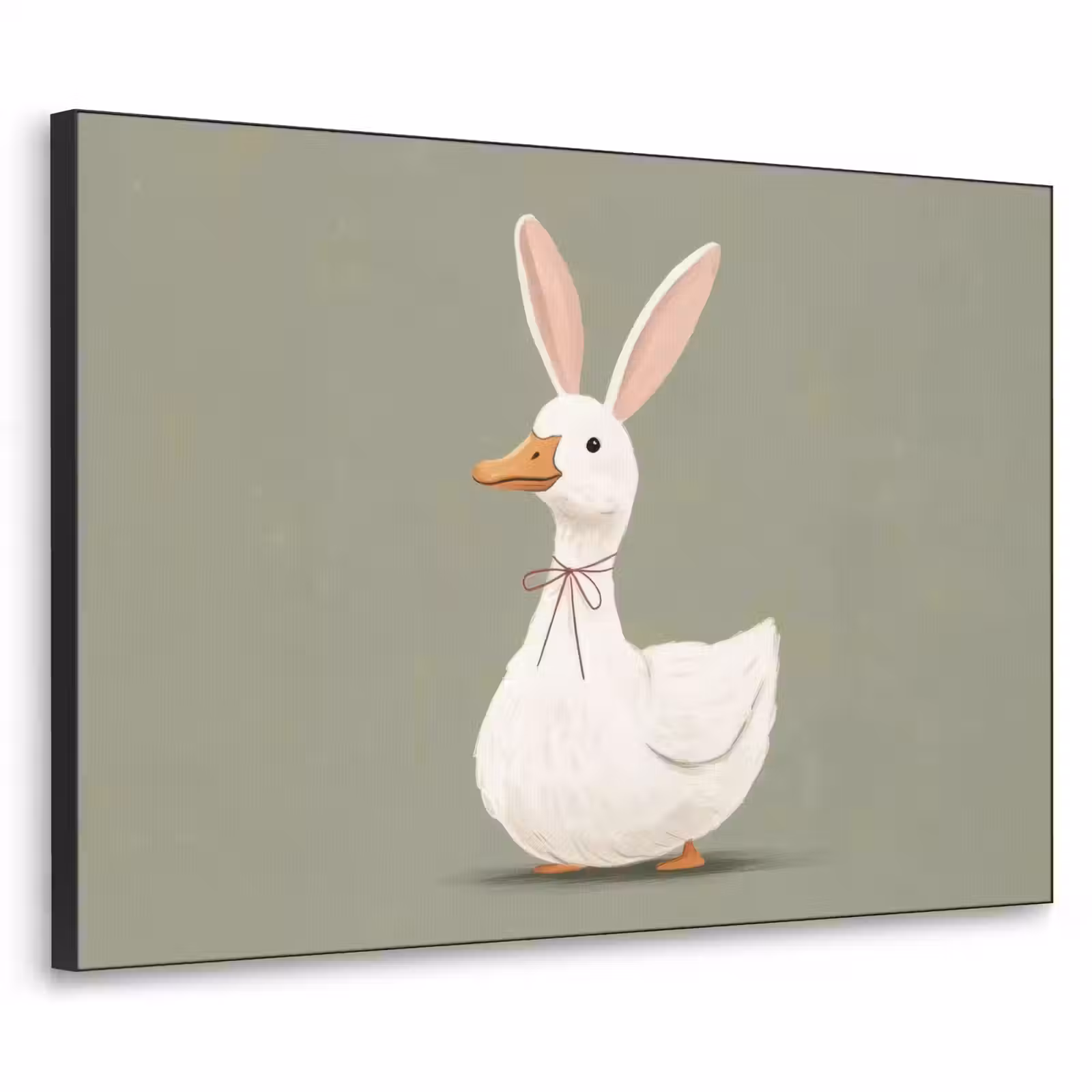 Art Frame - Eend - Konijnoren - Grijs — 1