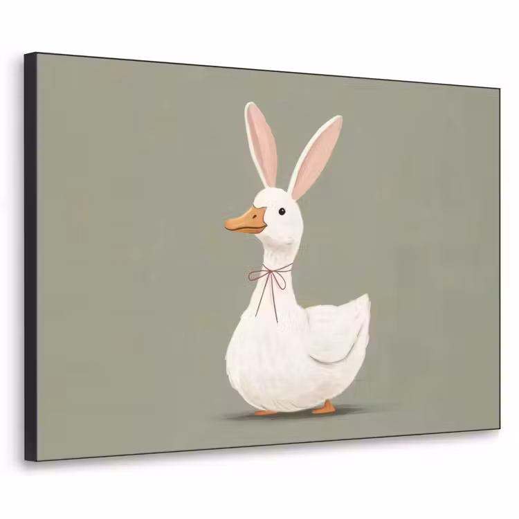 Art Frame - Eend - Konijnoren - Grijs — 1