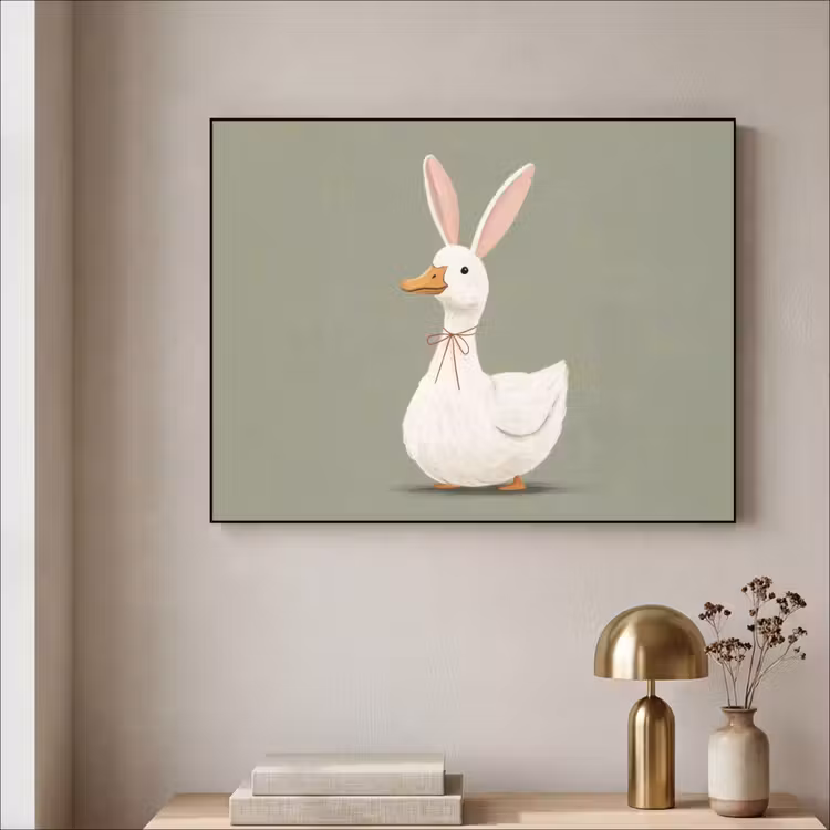 Art Frame - Eend - Konijnoren - Grijs — 5
