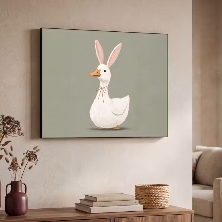 Art Frame - Eend - Konijnoren - Grijs — 7