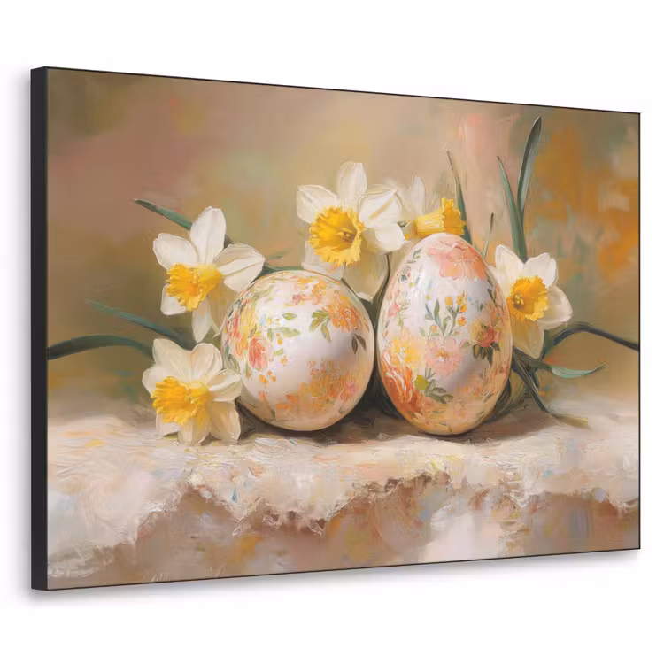 Art Frame - Bloemen - Eieren - Geschilderd — 1