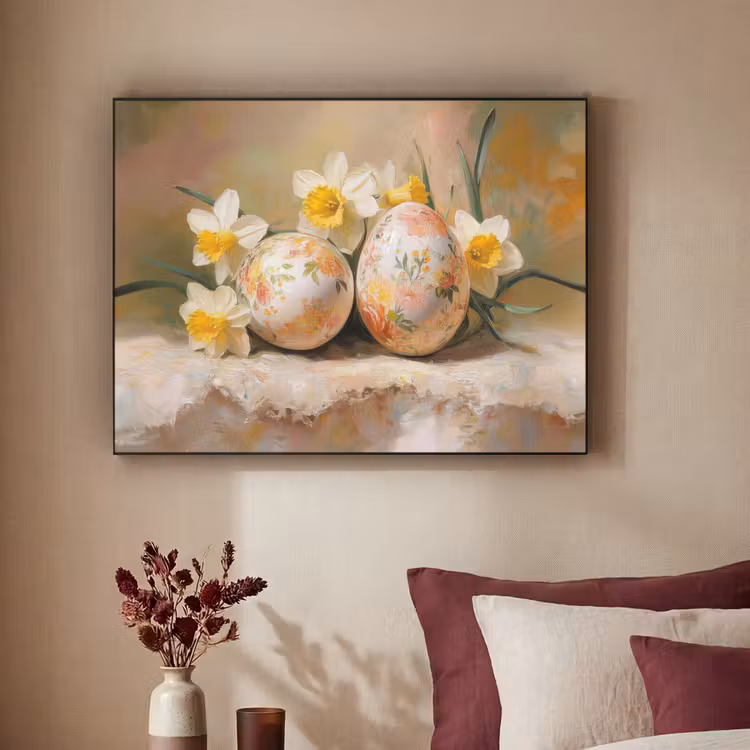 Art Frame - Bloemen - Eieren - Geschilderd — 3