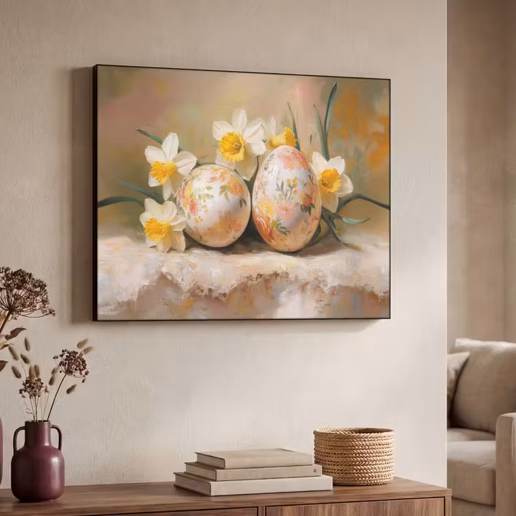 Art Frame - Bloemen - Eieren - Geschilderd — 7