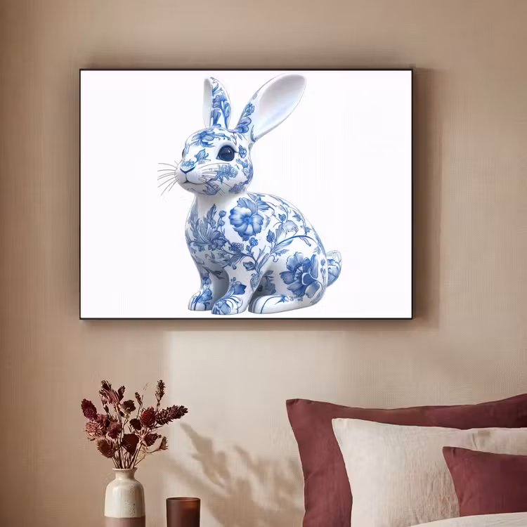 Art Frame - Delftsblauw - Haasje - Wit — 3