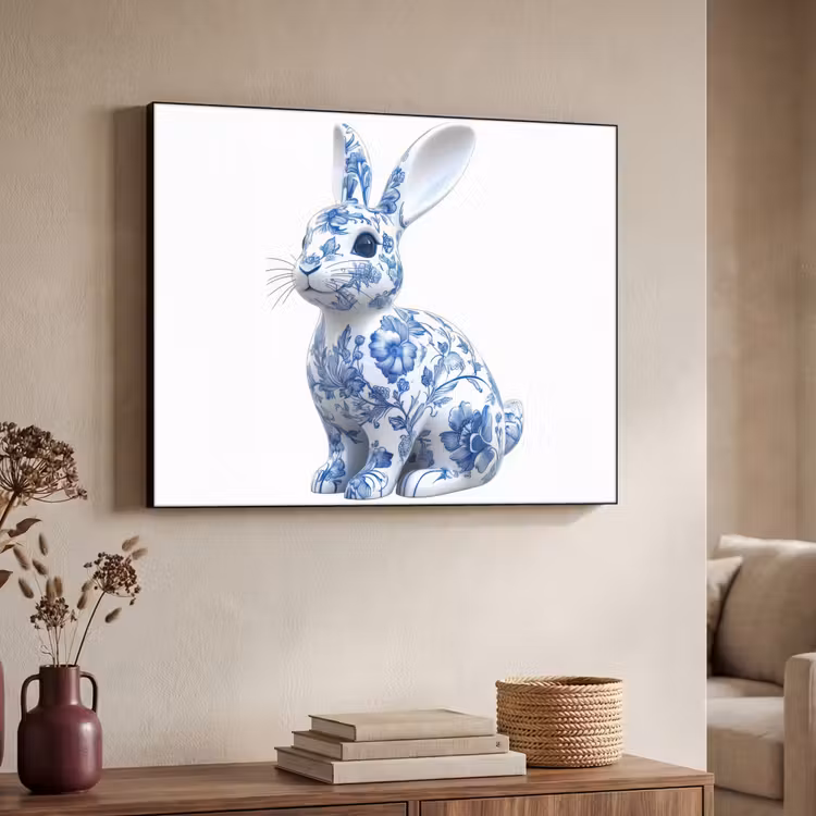 Art Frame - Delftsblauw - Haasje - Wit — 7