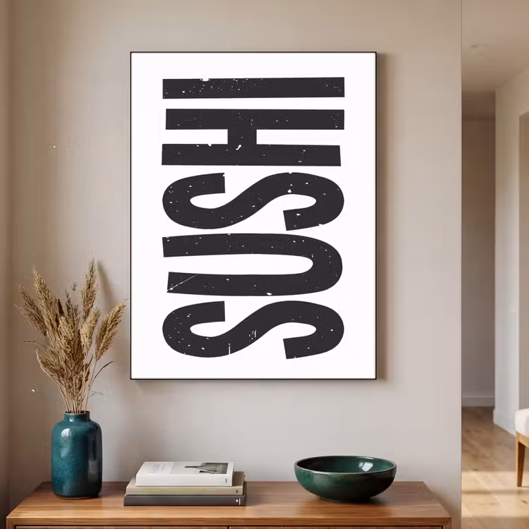 Art Frame - Japandi - Sushi - Zwart - Vintage — 3