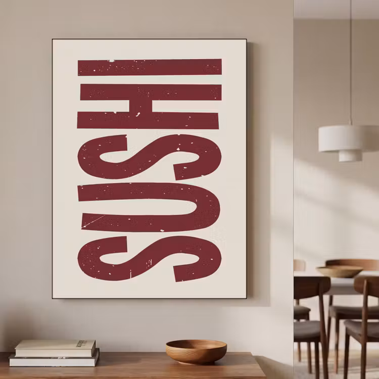 Art Frame - Sushi - Rood - Japandi - Decoratie — 7