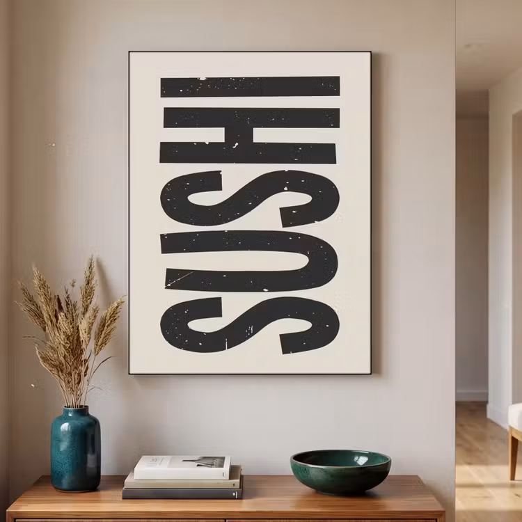 Art Frame - Zwart - Sushi - Japandi - Vintage — 3