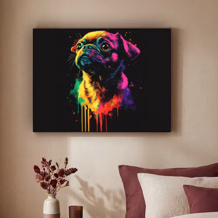 Art Frame - Puck - Hond - Verf - Kleuren — 3