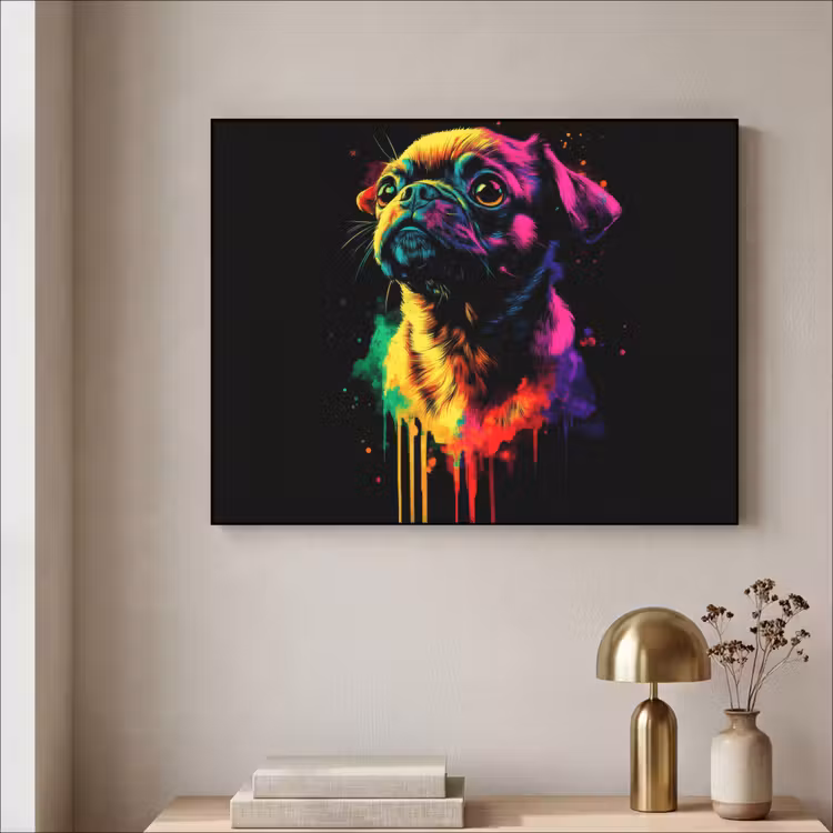 Art Frame - Puck - Hond - Verf - Kleuren — 5