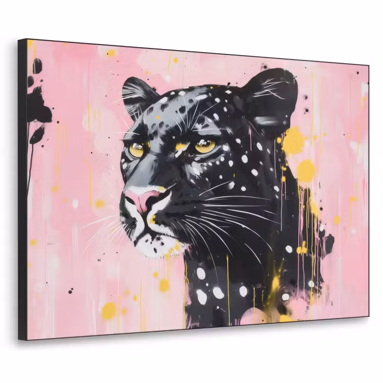 Art Frame - Zwart - Panter - Roze - Abstract — 1