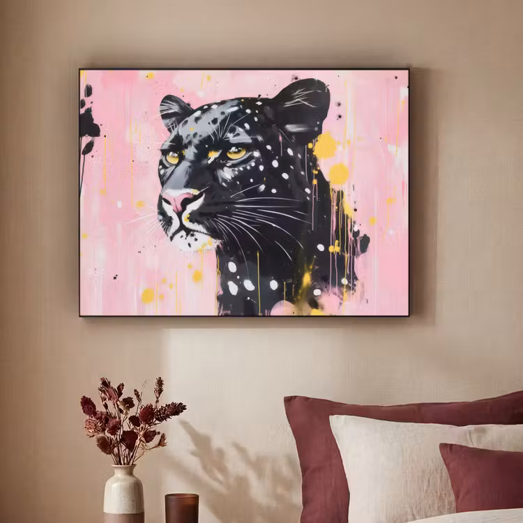 Art Frame - Zwart - Panter - Roze - Abstract — 3