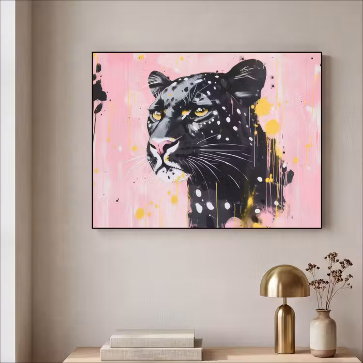 Art Frame - Zwart - Panter - Roze - Abstract — 5