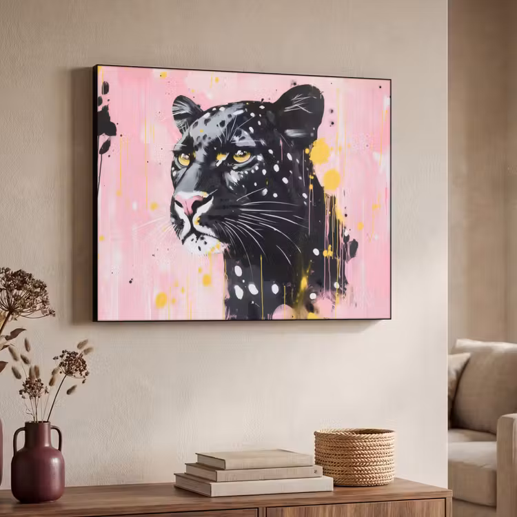 Art Frame - Zwart - Panter - Roze - Abstract — 7