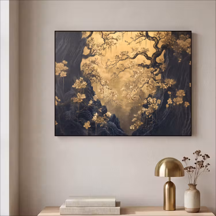 Art Frame - Bloemen - Takken - Goud - Sierlijk — 5