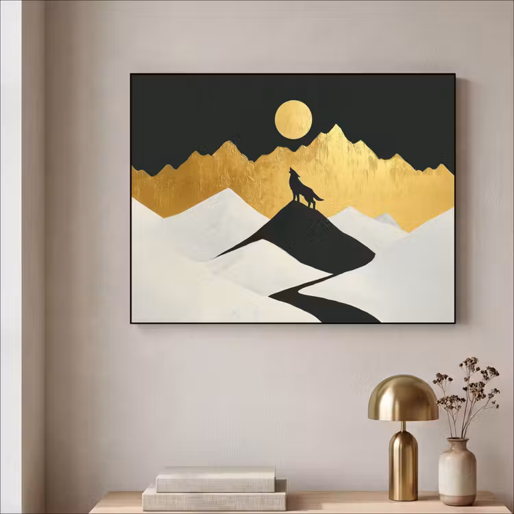 Art Frame - Wolf - Bergen - Maan - Zwart — 5