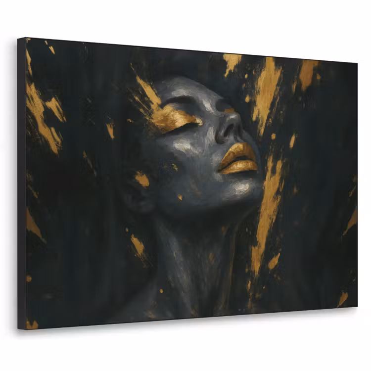 Art Frame - Gezicht - Vrouw - Verfspatten - Abstract — 1