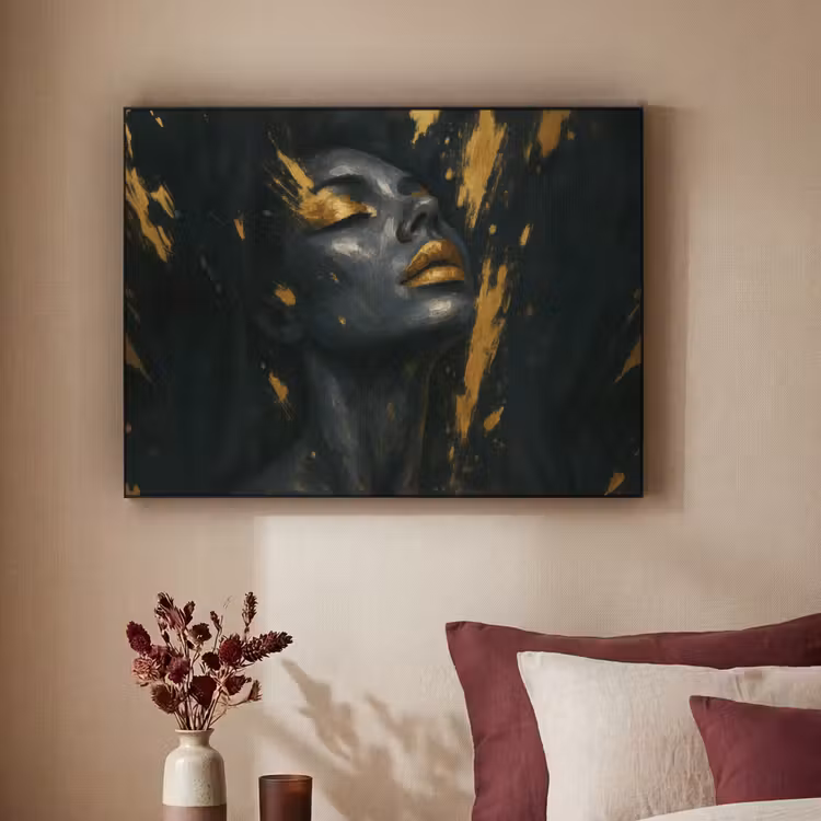 Art Frame - Gezicht - Vrouw - Verfspatten - Abstract — 3