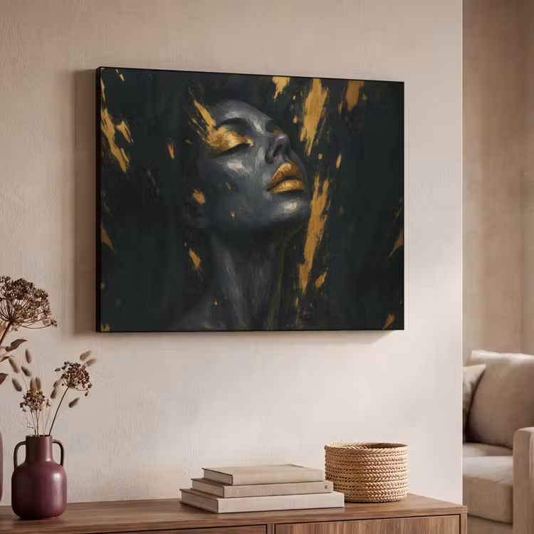 Art Frame - Gezicht - Vrouw - Verfspatten - Abstract — 7