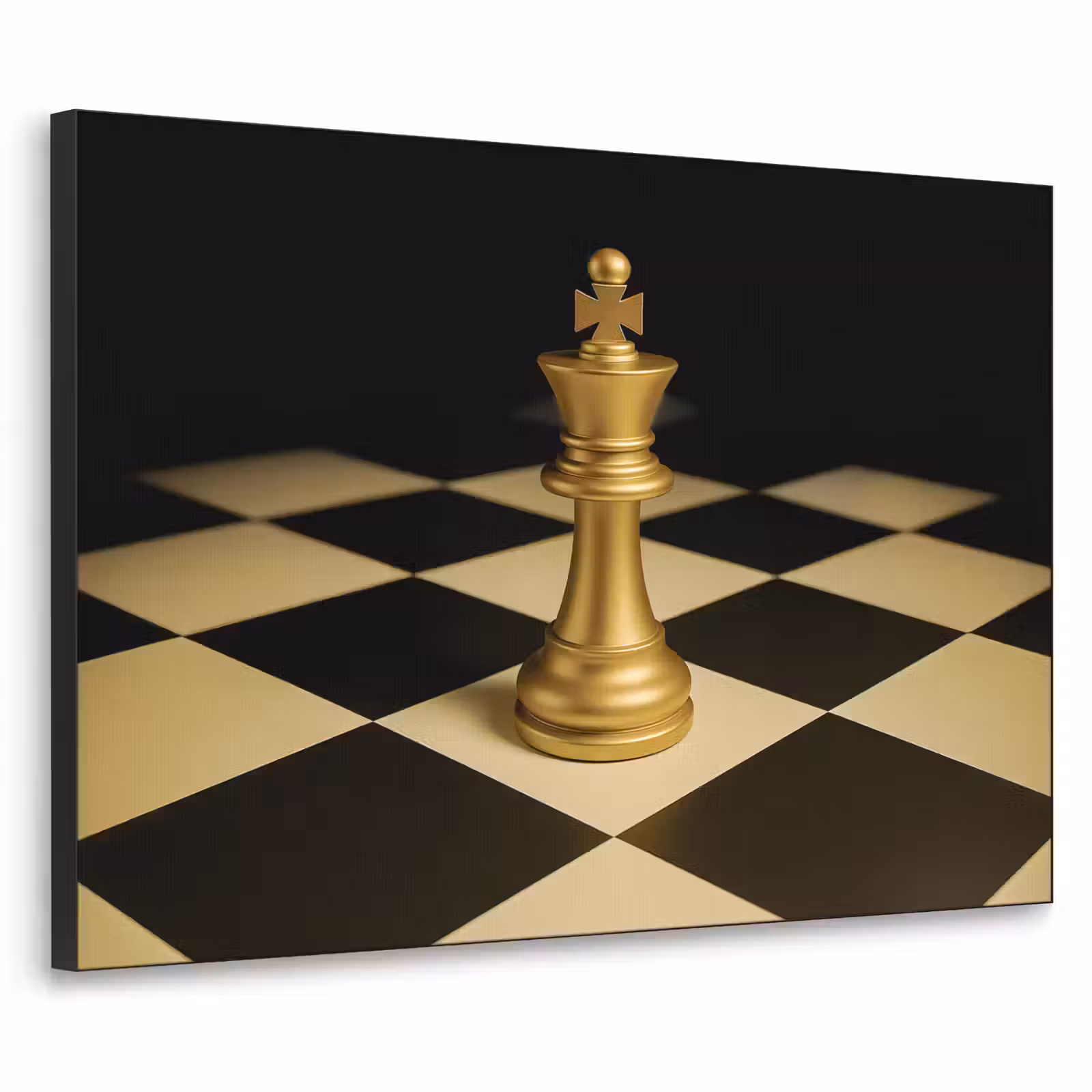 Art Frame - Schaakstuk - Koning - Schaakbord - Geblokt — 1