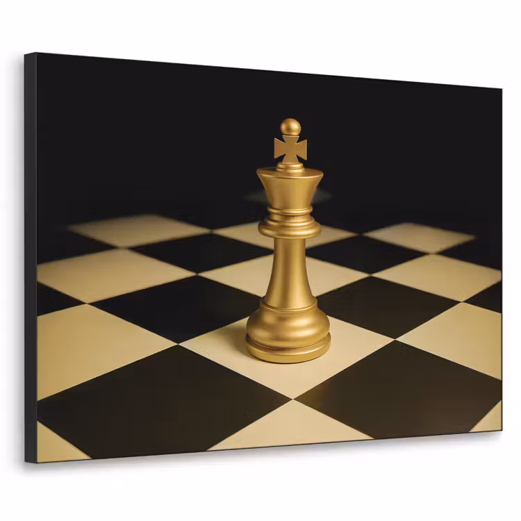 Art Frame - Schaakstuk - Koning - Schaakbord - Geblokt — 1