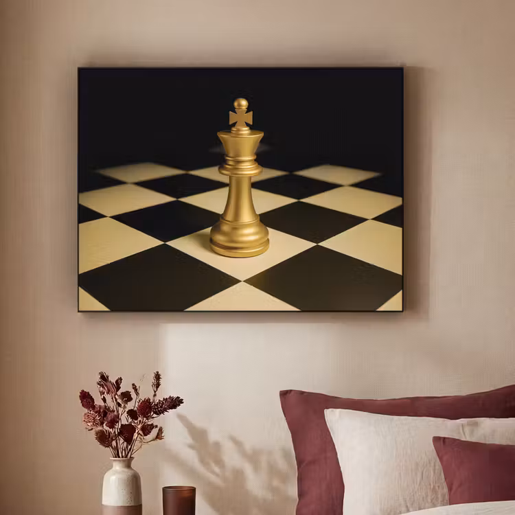Art Frame - Schaakstuk - Koning - Schaakbord - Geblokt — 3