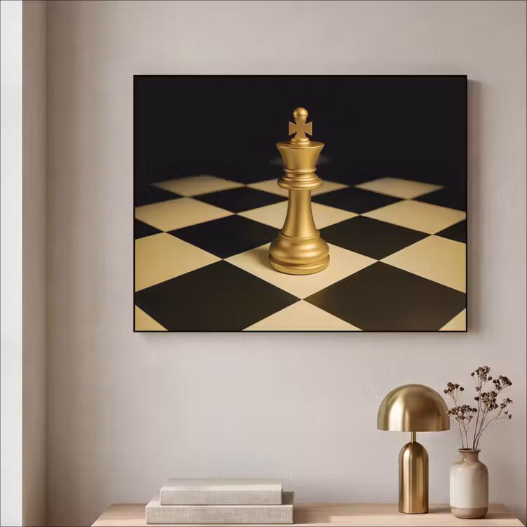 Art Frame - Schaakstuk - Koning - Schaakbord - Geblokt — 5