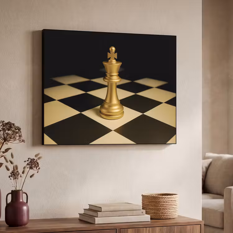 Art Frame - Schaakstuk - Koning - Schaakbord - Geblokt — 7