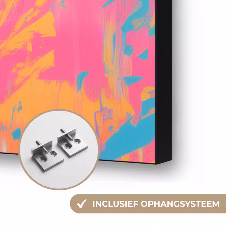 Art Frame - Luipaard - Roze - Oranje - Blauw - Verf — 6