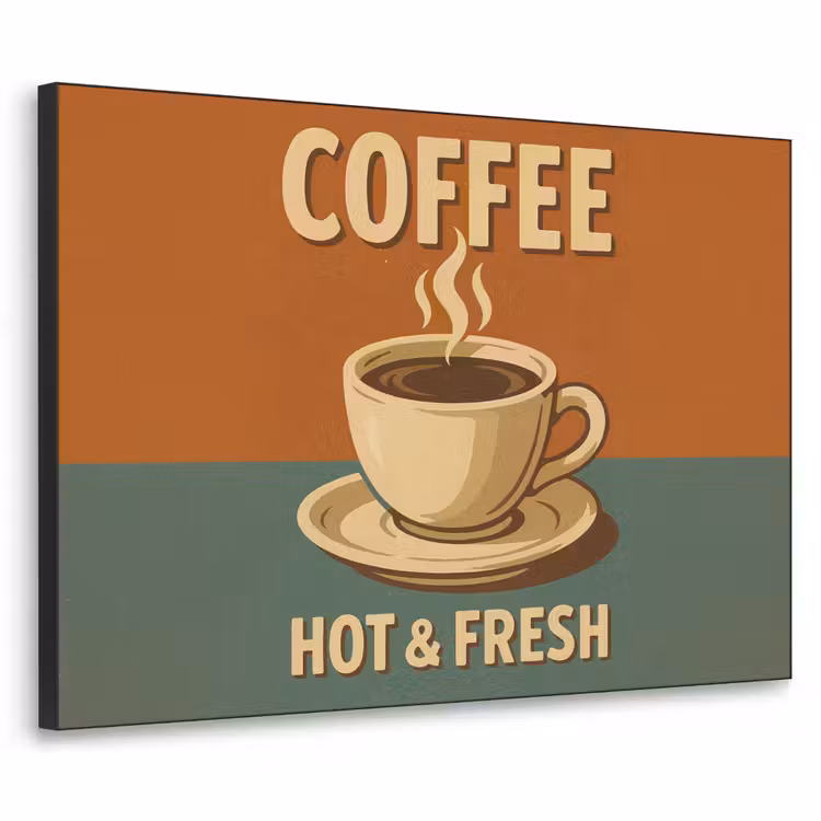 Art Frame - Koffie - Kop - Vintage - Quote — 1