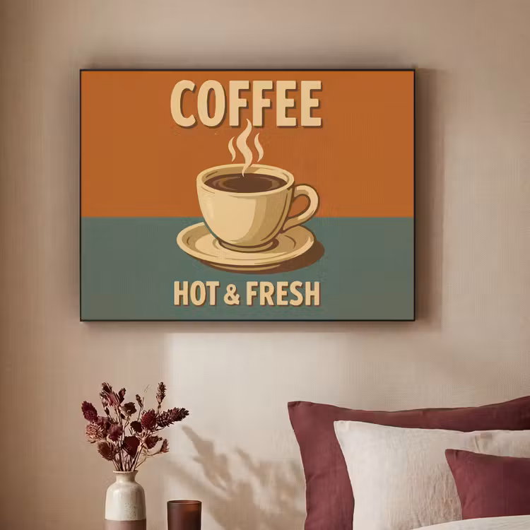 Art Frame - Koffie - Kop - Vintage - Quote — 3