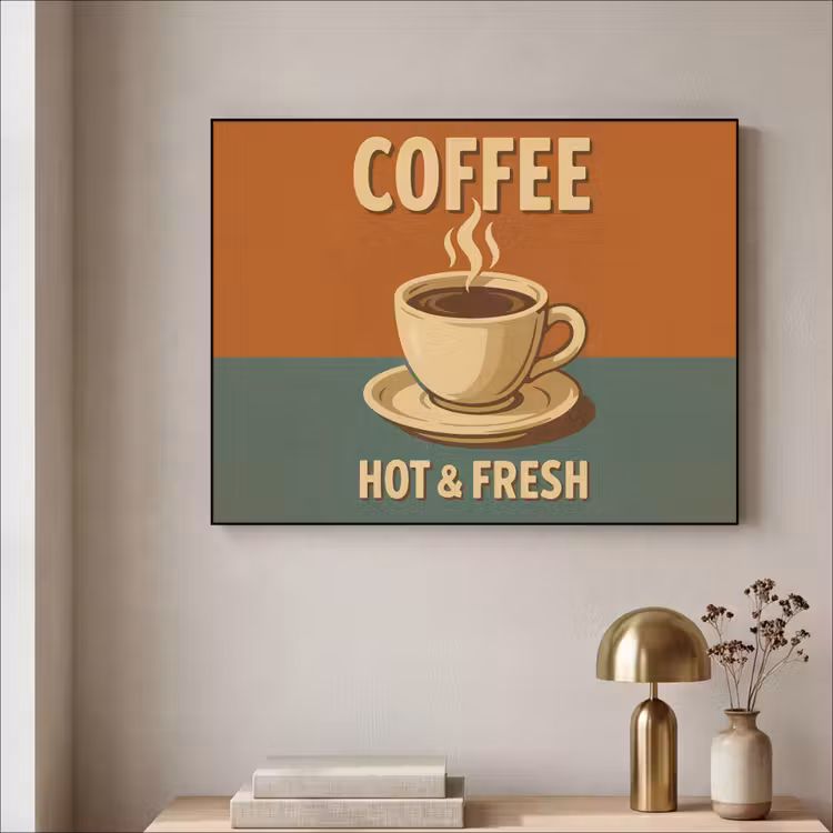 Art Frame - Koffie - Kop - Vintage - Quote — 5