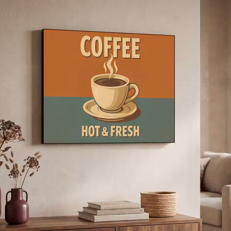 Art Frame - Koffie - Kop - Vintage - Quote — 7