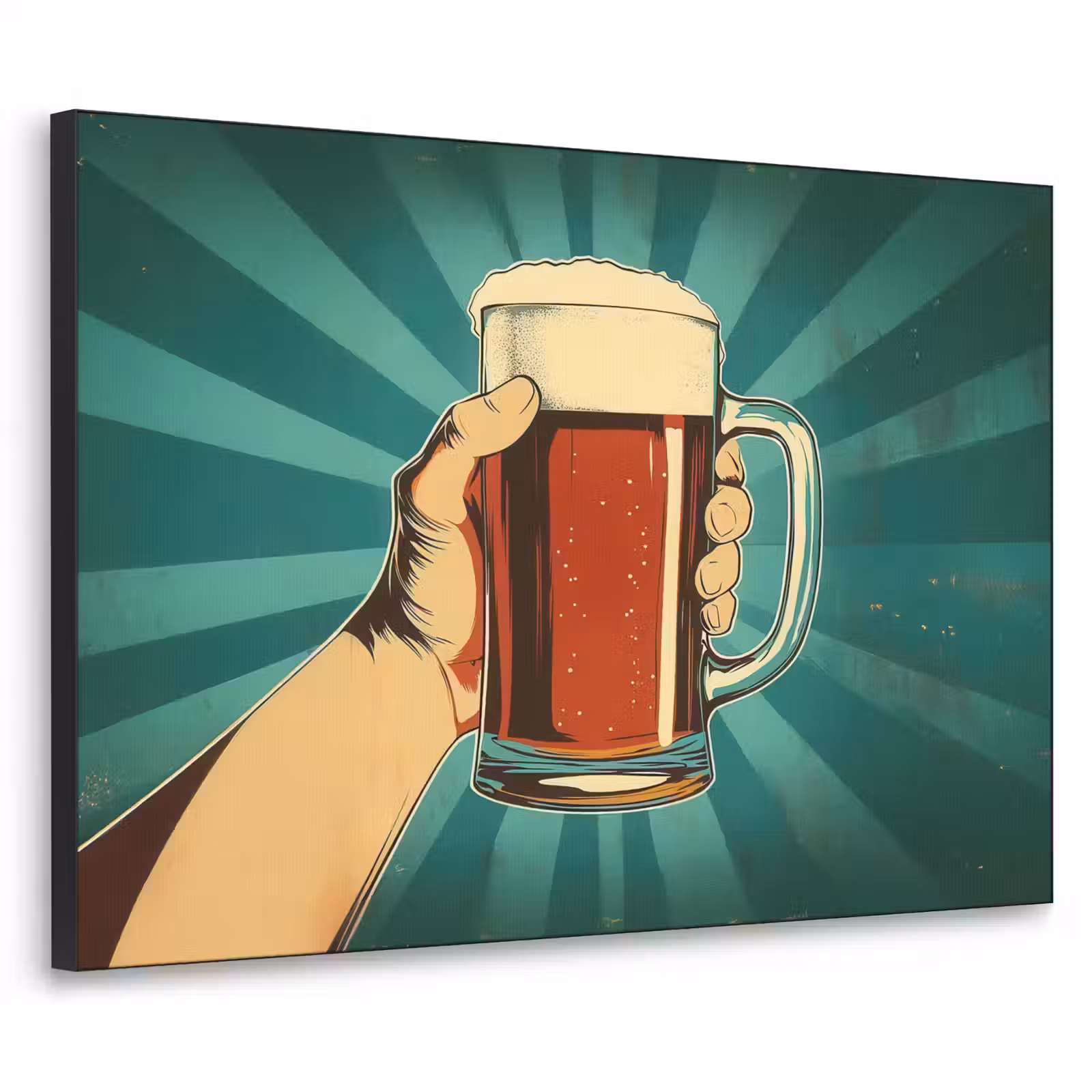 Art Frame - Bierglas - Schuim - Retro - Groen — 1